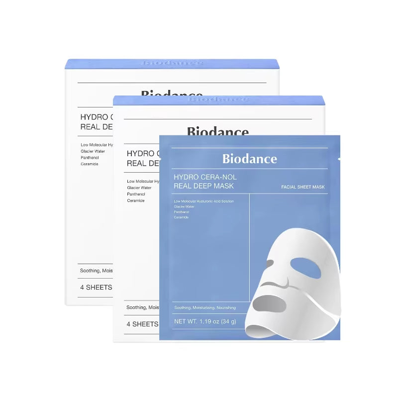 BIODANCE Hydro Cera-nol Real Deep Mask, Overnight Hydrogel Mask, Soothing
