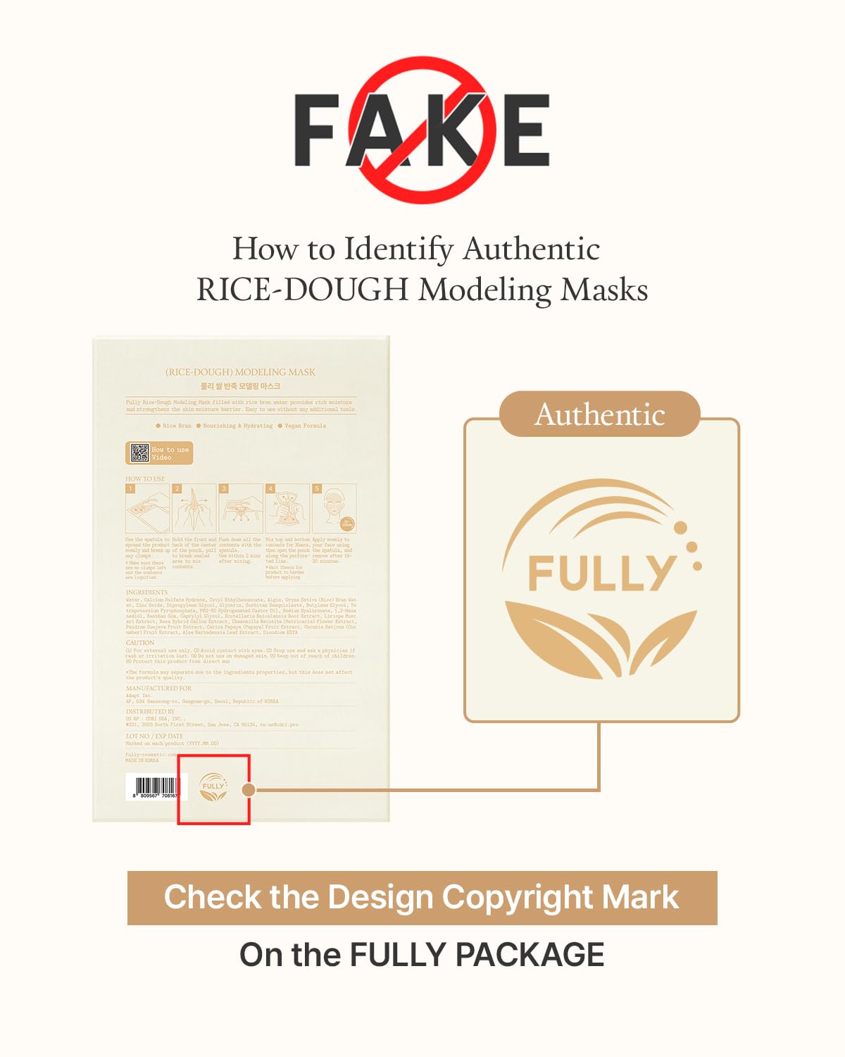 FULLY Rice Dough Facial Modeling Mask