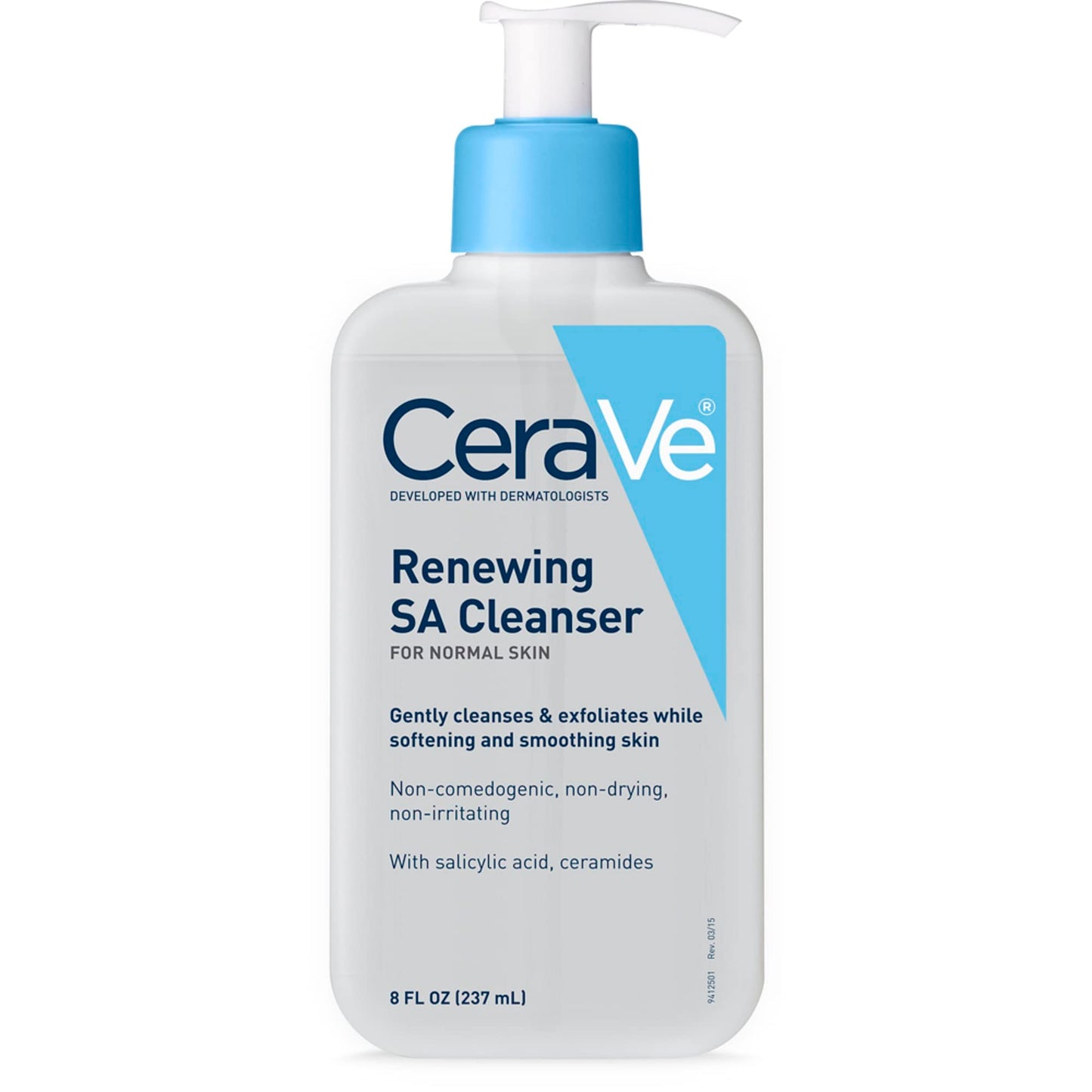 CeraVe Renewing Salicylic Acid Cleanse, Face Wash Smooths & Softens Skin