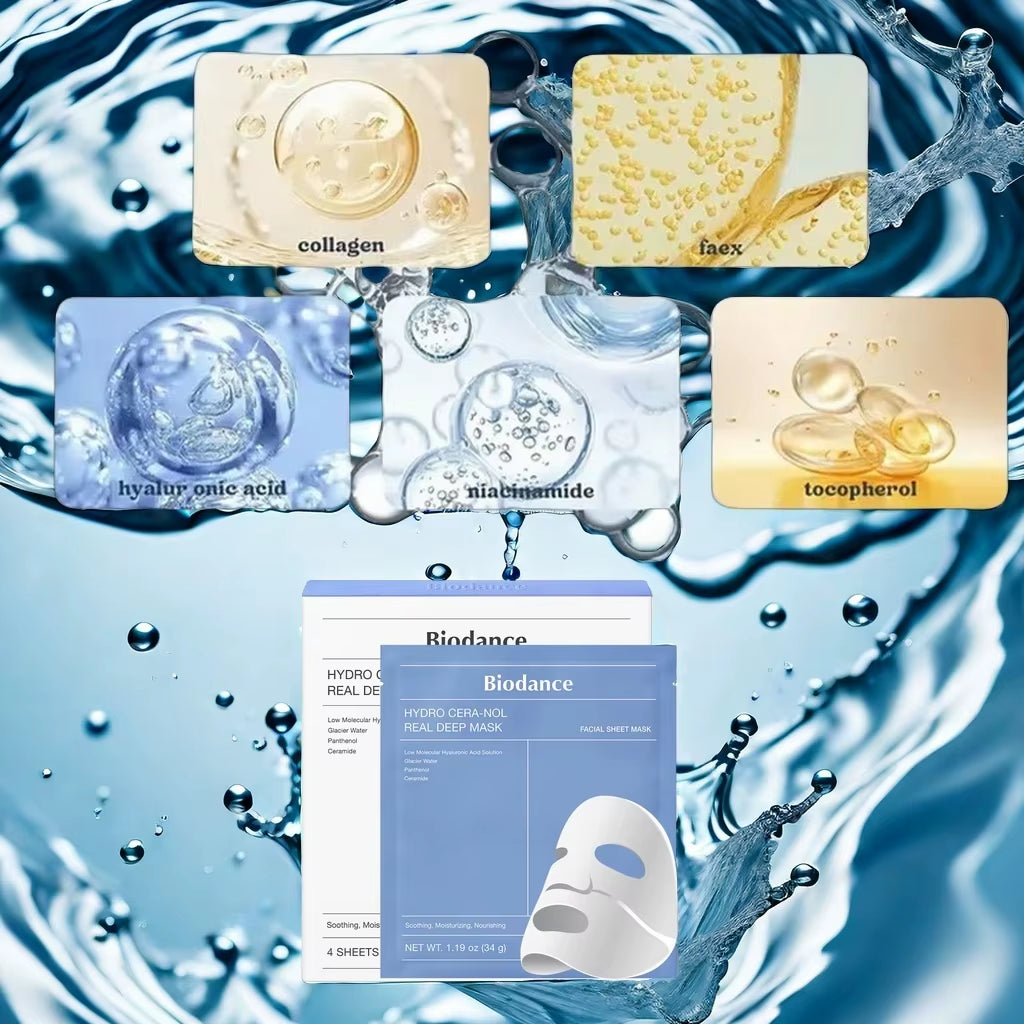 BIODANCE Hydro Cera-nol Real Deep Mask, Overnight Hydrogel Mask, Soothing