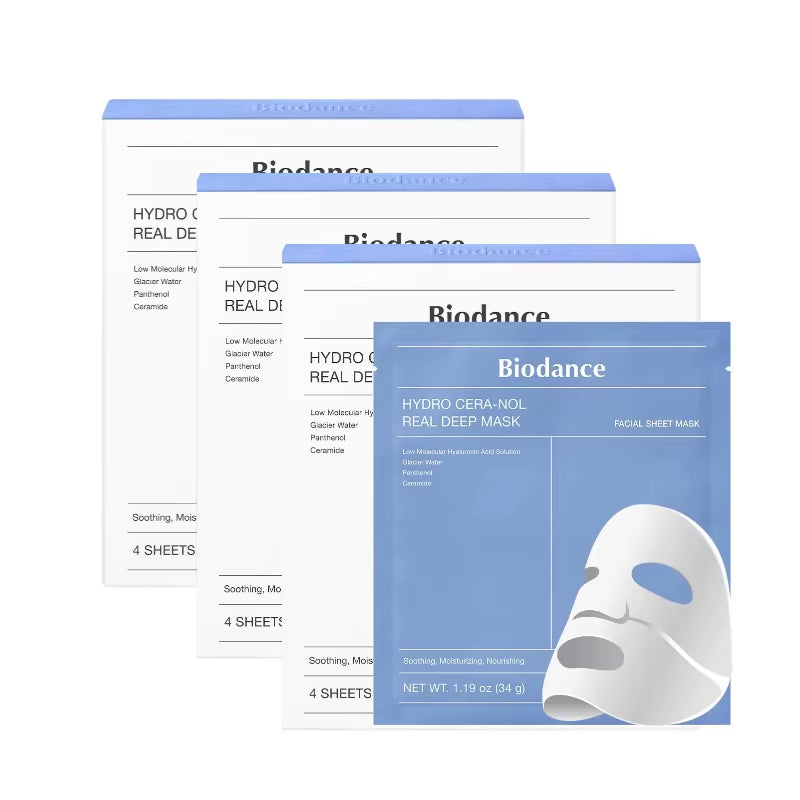 BIODANCE Hydro Cera-nol Real Deep Mask, Overnight Hydrogel Mask, Soothing