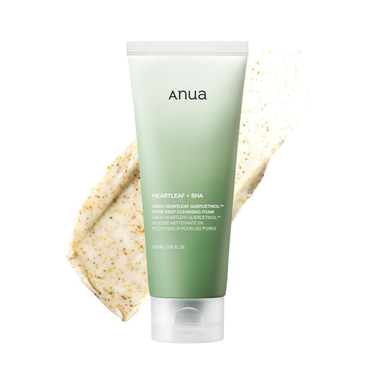 ANUA Heartleaf Quercetinol Pore Deep Cleansing Foam, for Double Cleansing, BHA, Face Wash, Blackhead Remover